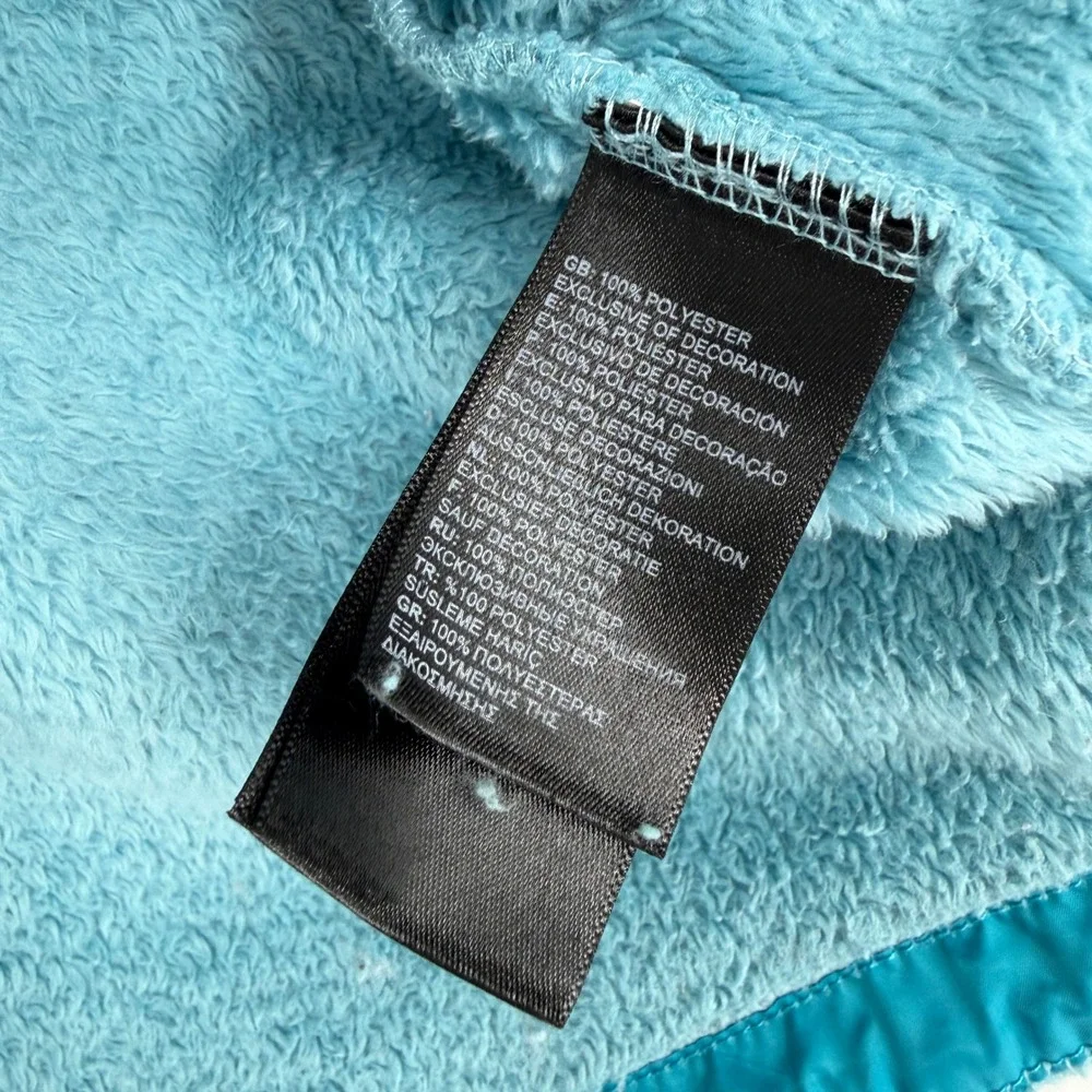 The North Face‎ Girl's Blue Oso Hooded Fleece Zip Up Jacket L 14/16